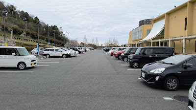 建物正面側の駐車場の様子