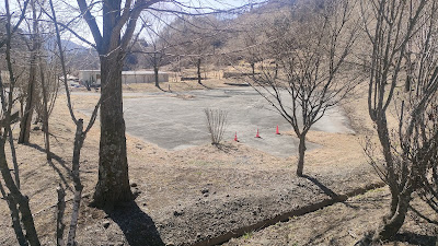 おそらく第4駐車場と思われる駐車エリア。一番南側にあり、道の駅の建物からは少し遠い
