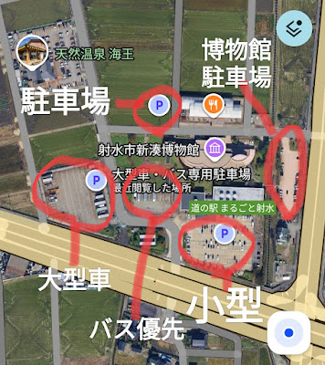 「道の駅まるごと射水」衛星写真（Googleマップより）