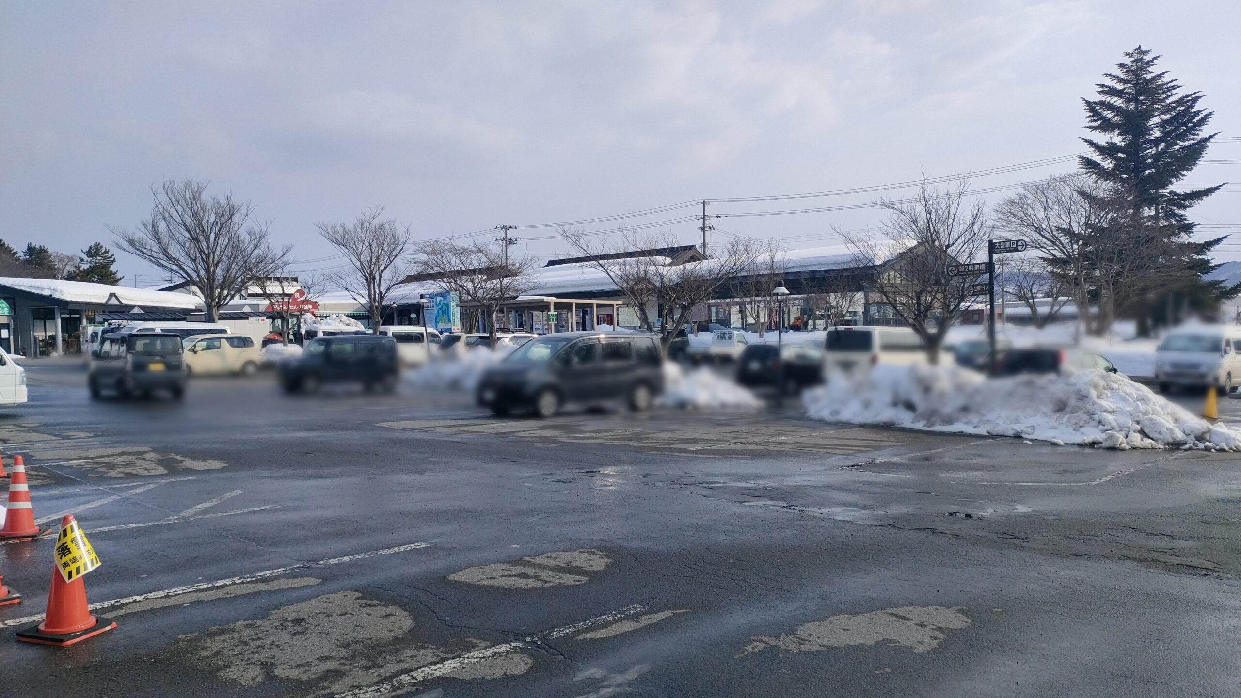 第1駐車場の普通車エリア。