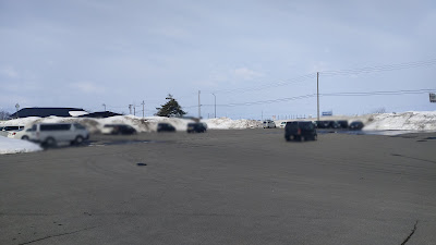 道の駅いなかだて駐車場。訪問時は駐車枠を示す白線が引いてなかったので停める場所が分かりづらかったです。