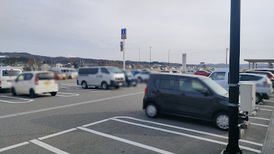 やさしい 道の駅 たがみ 駐車場の様子