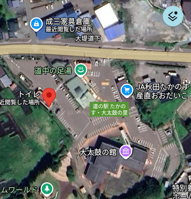道の駅たかのす衛星写真(Googleマップより)