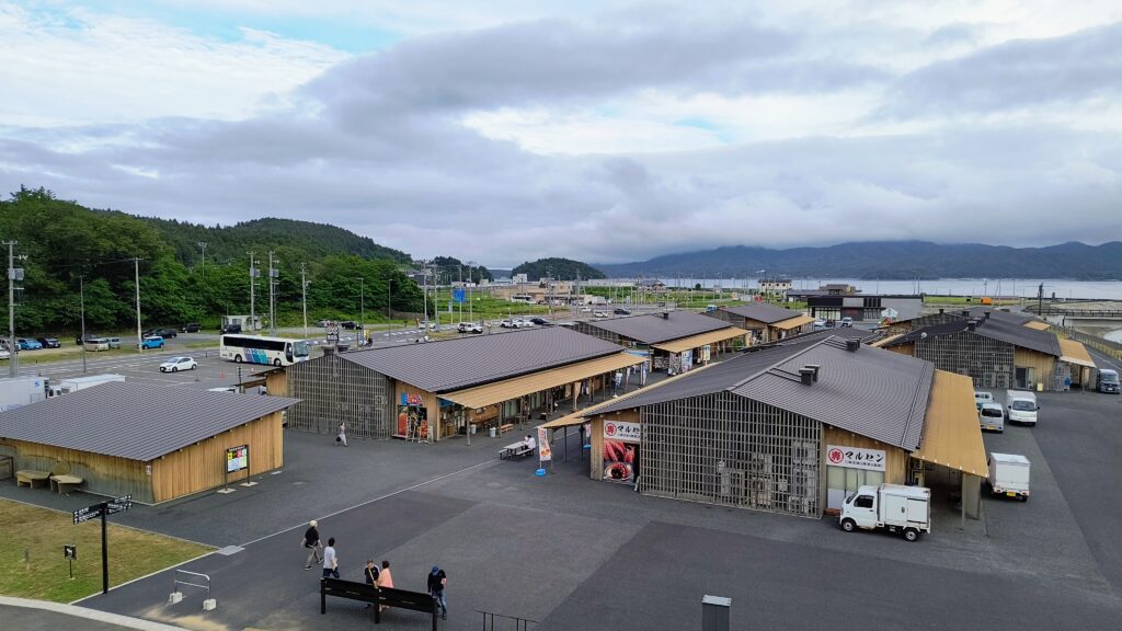 ミレニアムセンター展望デッキから見た商店街の様子。