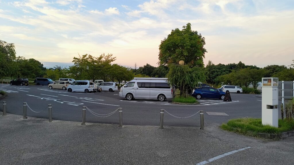 道の駅側駐車場の普通車エリア